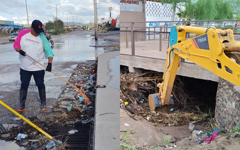 Retiran 869 toneladas de residuos de canales y arroyos de Hermosillo
