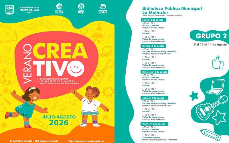 Invitan al Campamento de Verano Creativo en Hermosillo