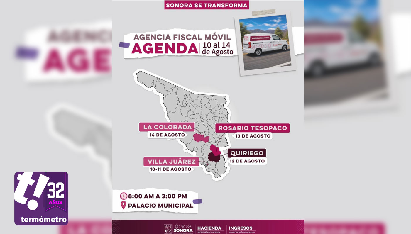 Agencia Fiscal Móvil recorrerá cuatro municipios de Sonora