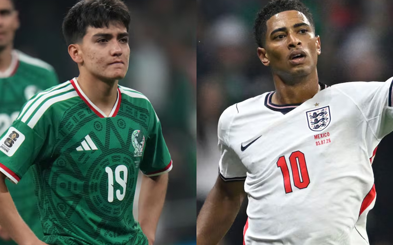 Bellingham consuela a Gilberto Mora y protagonizan emotivo intercambio de camisetas