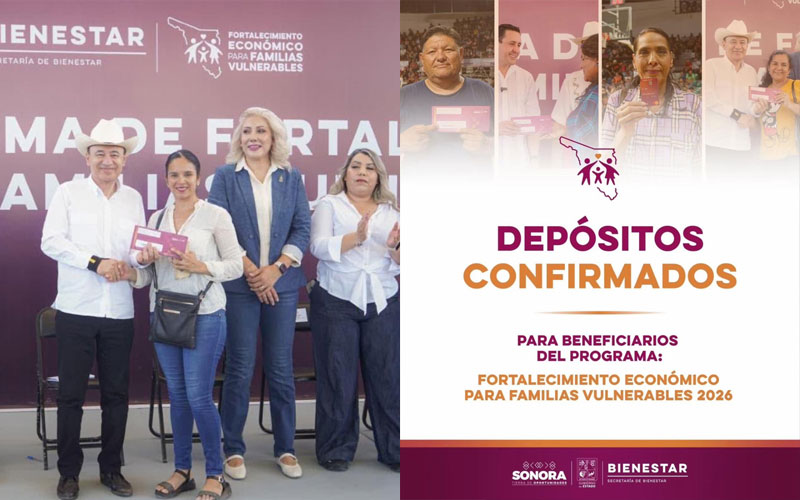 Depositan cuarto apoyo a familias vulnerables en Sonora; alertan sobre posibles fraudes