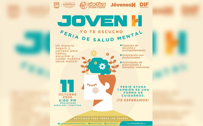 Hermosillo realizará feria de salud mental este domingo