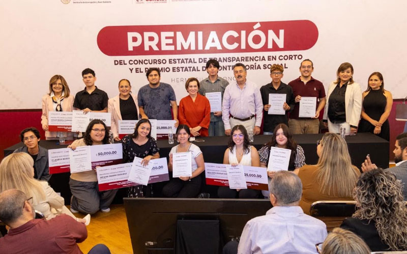 Premian a jóvenes y grupos ciudadanos por proyectos de transparencia en Sonora