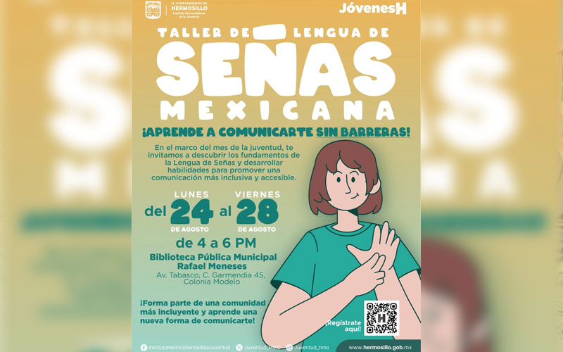 Invitan a jóvenes de Hermosillo a taller gratuito de Lengua de Señas Mexicana