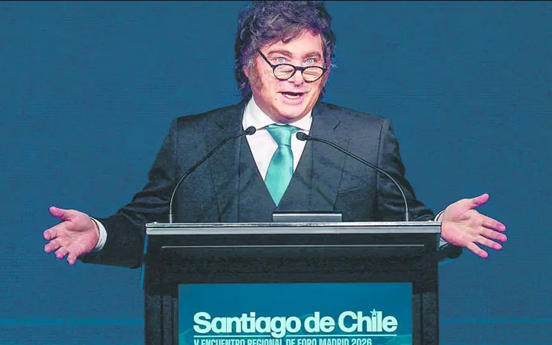 Milei arremete contra la izquierda y reivindica a Allende durante cumbre ultraderechista en Chile