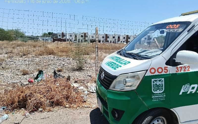 Patrulla Verde inicia operativo para atender 329 lotes baldíos con problemas de suciedad en Hermosillo
