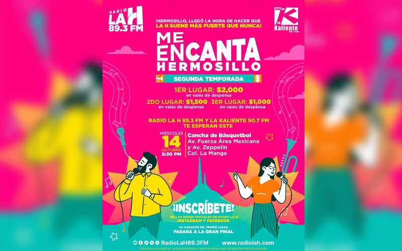 Invitan a participar en el concurso de canto “Me Encanta Hermosillo”